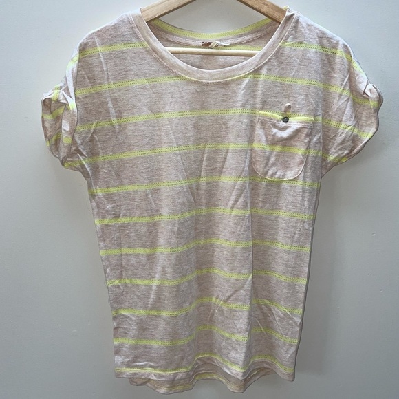 4/$24๐ฆฉ Striped Eyelet Pocket Shirt - Picture 1 of 10